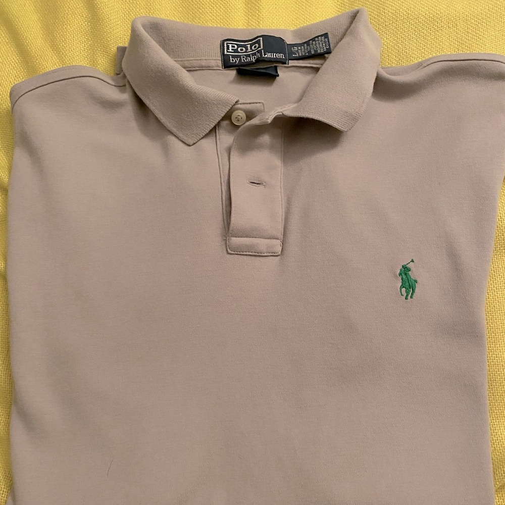Grey short sleeve polo